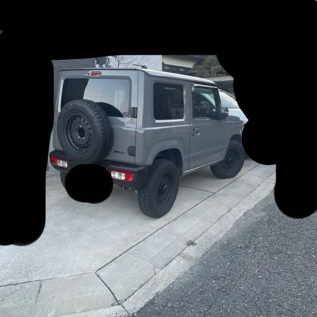 【ヨン】ジムニー　JB64ホイール　ホワイトレタータイヤ　スペヤタイヤブ