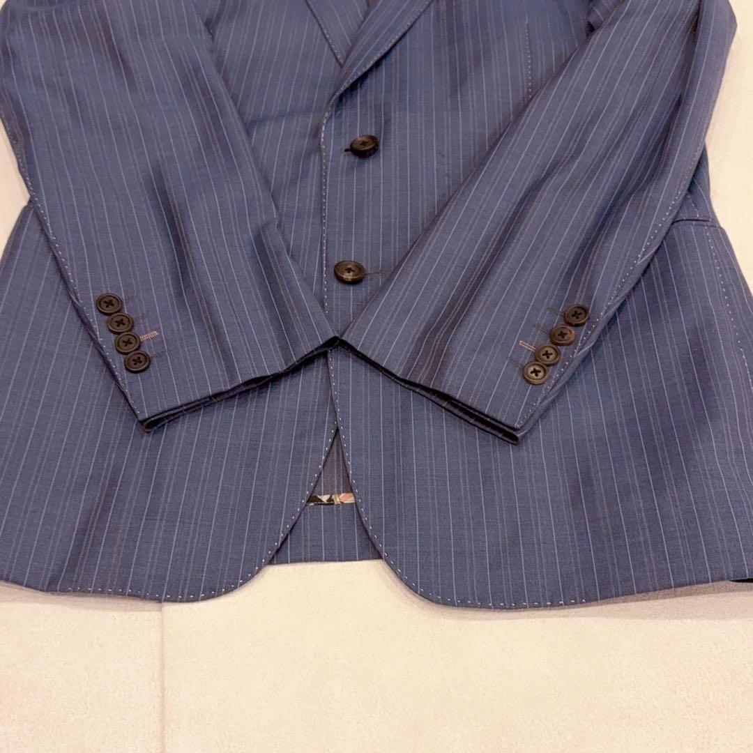 現行モデル ポールスミス×ロロピアーナ セットアップ スーツ　ストライプ XL