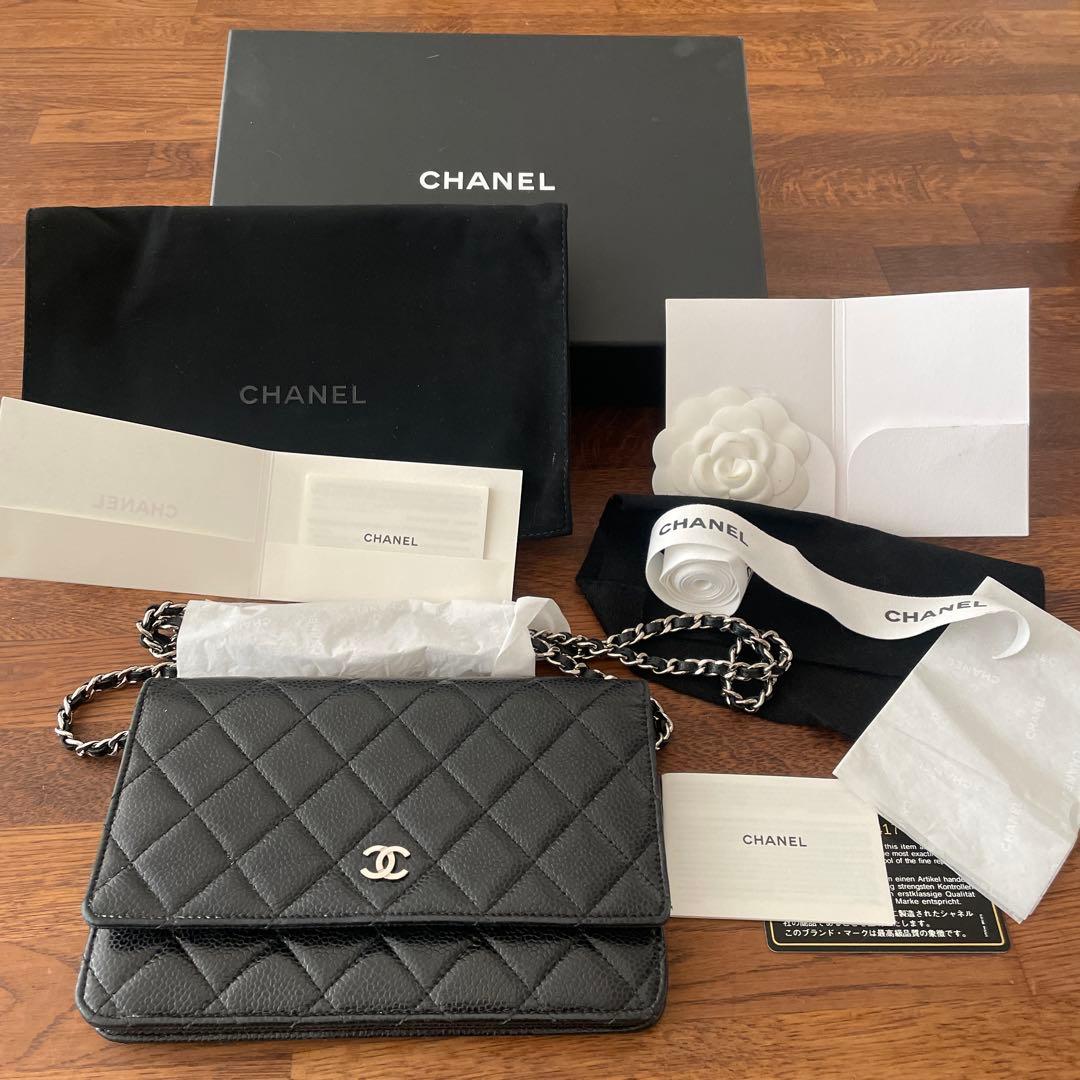 【最終価格】CHANEL チェーンウォレット キャビアスキン