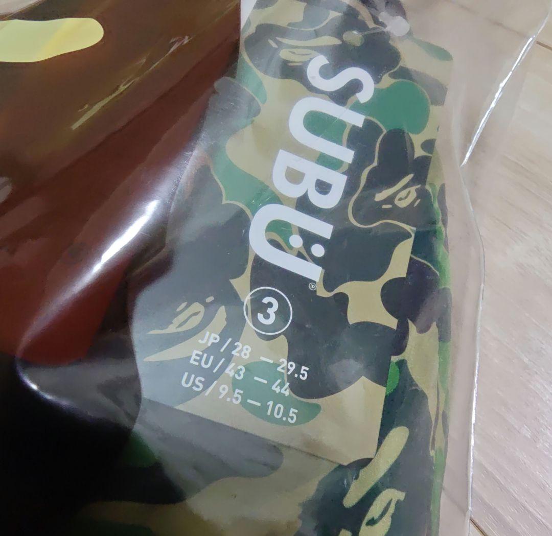 即発送 26SS BAPE SUBU PUFFER SANDALS XL 黒 靴