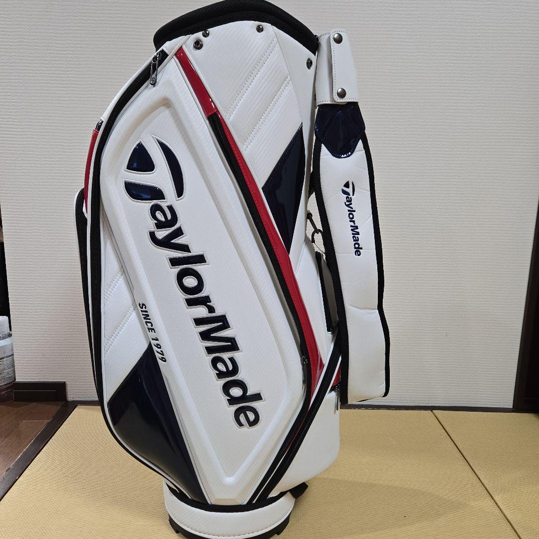 TaylorMade ゴルフキャディバッグ ホワイト/ネイビー/レッド　美品