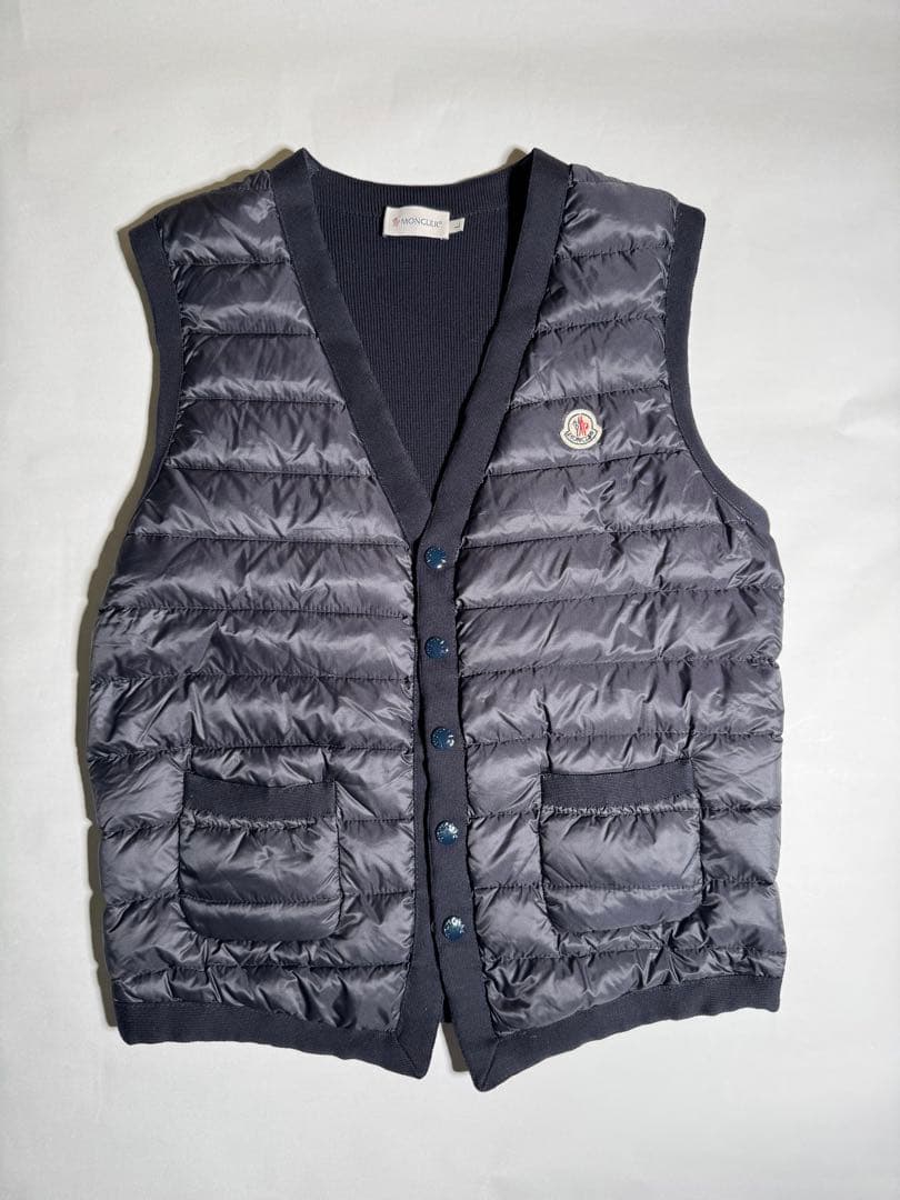 MONCLER マグリアトリコットジレ L ネイビー