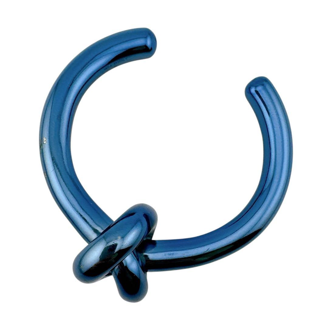 激レア◇セリーヌ メタリックブルー ノットエクストラ ブレスレット バングル