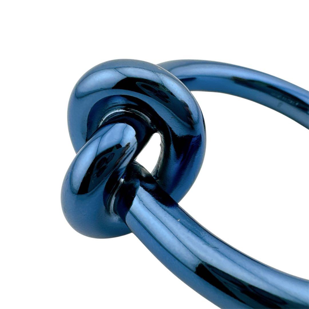 激レア◇セリーヌ メタリックブルー ノットエクストラ ブレスレット バングル