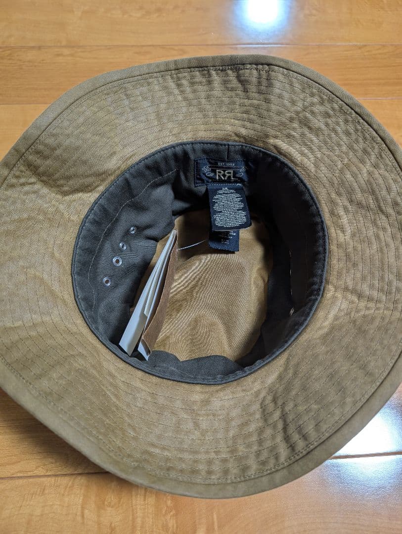 RRL ダブルアールエル オイルクロス バケットハット サファリ　L