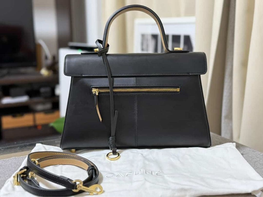 【ショーン】美品カフネ　スタンスバッグ　ブラック