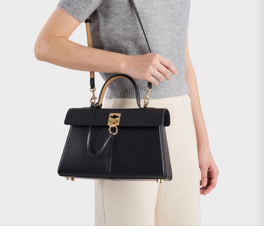 【ショーン】美品カフネ　スタンスバッグ　ブラック