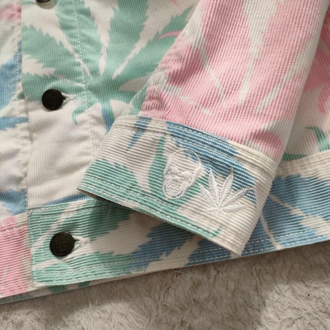 ルシアンペラフィネ 総柄デニムジャケット XL