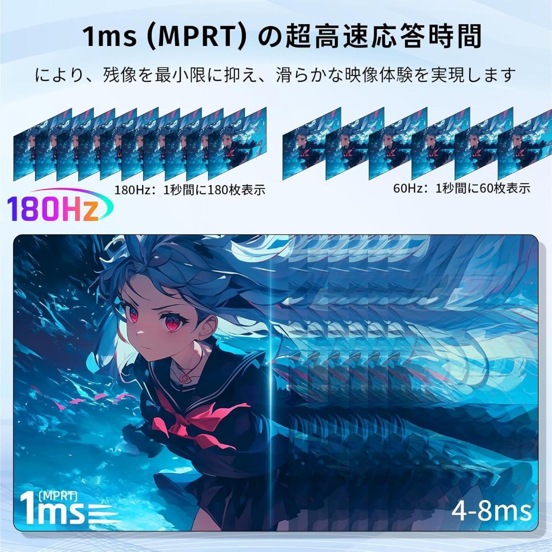 24インチ 湾曲ゲーミングモニター フルHD 108