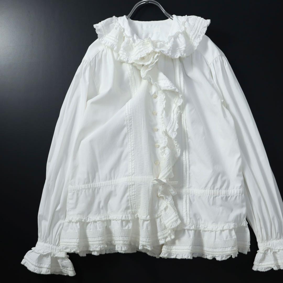 PINK HOUSE ピンクハウス　フリル　ブラウス　シャツ　白　ドレス