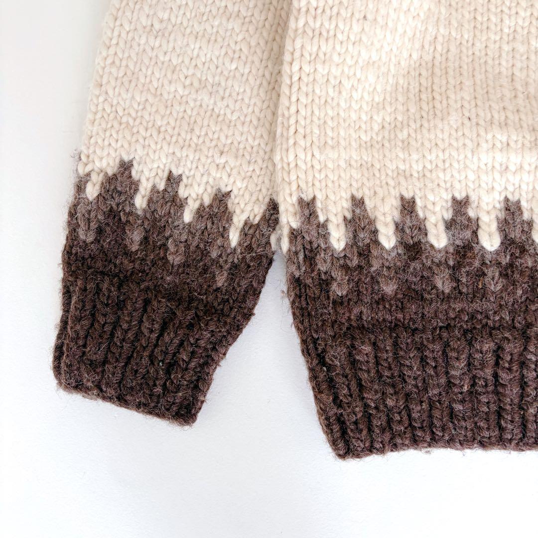 KANATA カナタ カウチン ニット ジャケット ノルディック ノーカラー