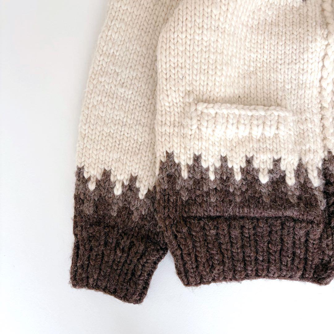 KANATA カナタ カウチン ニット ジャケット ノルディック ノーカラー