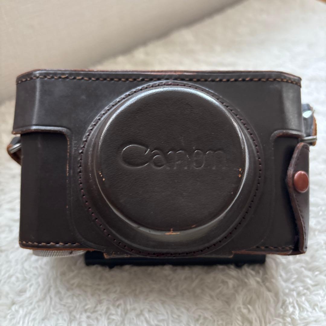 Canon フィルムカメラ 126257 レザーケース付き　昭和レトロ　ジャンク