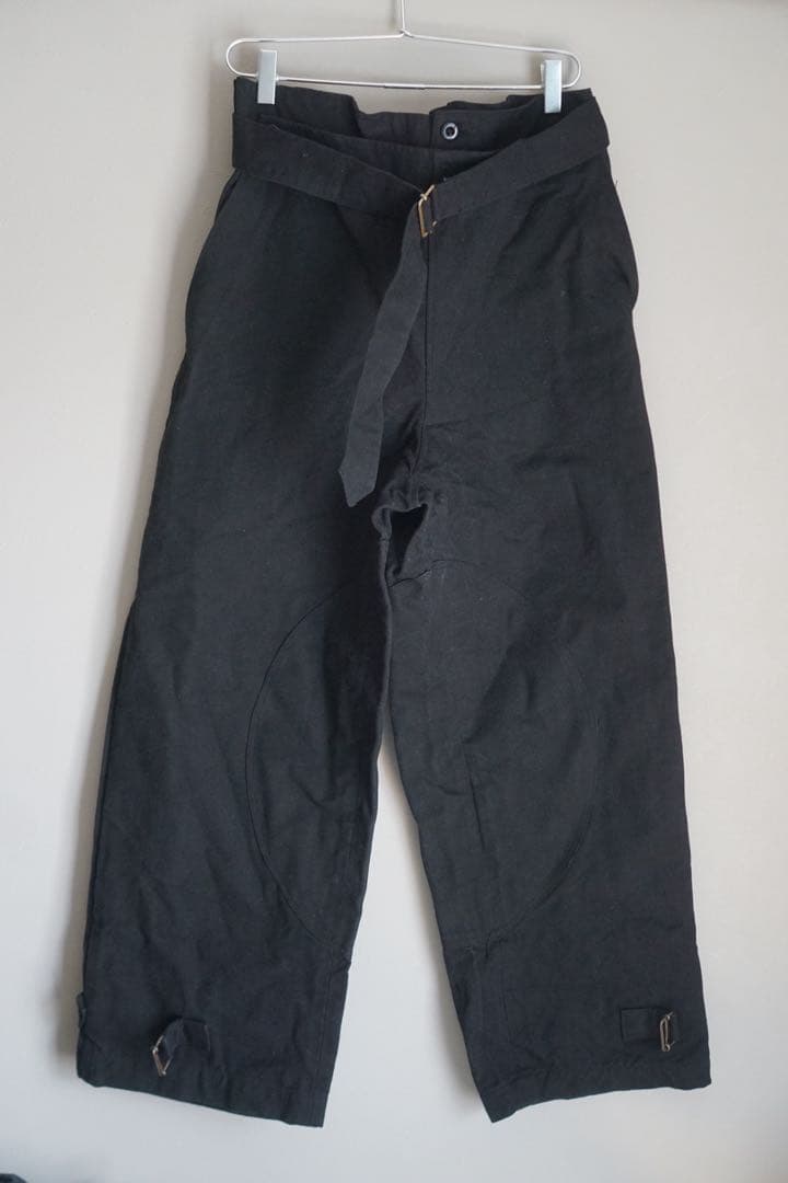 実物　40s フランス軍　M-38 モーターサイクルパンツ後期　黒染め