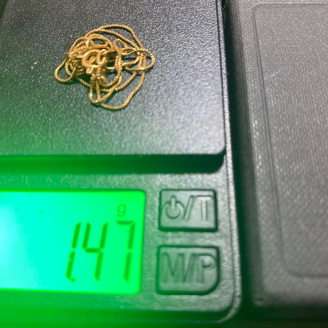 k18ネックレス一粒天然ダイヤモンド