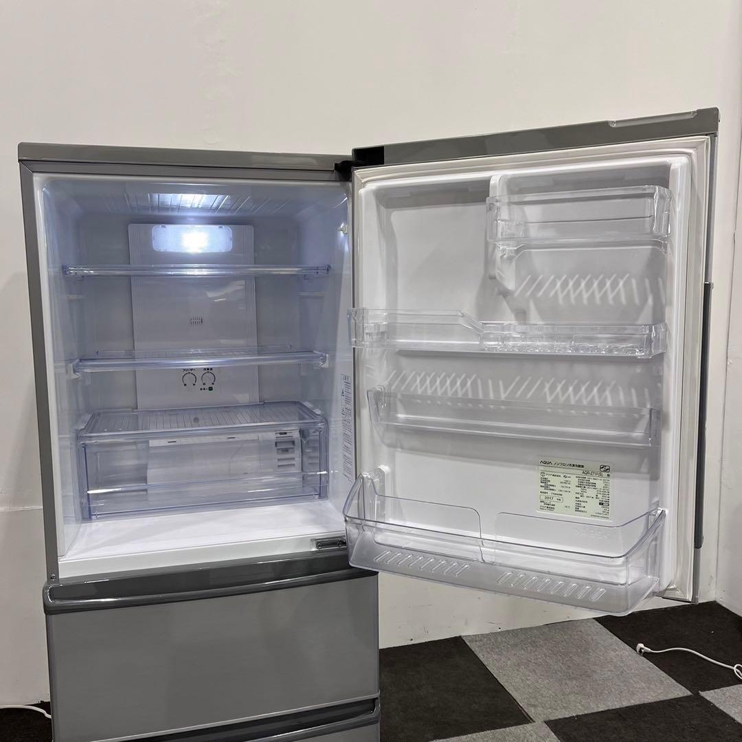AQUA 冷蔵庫 AQR-271F(S) 272L 2017 家電 Ja2042