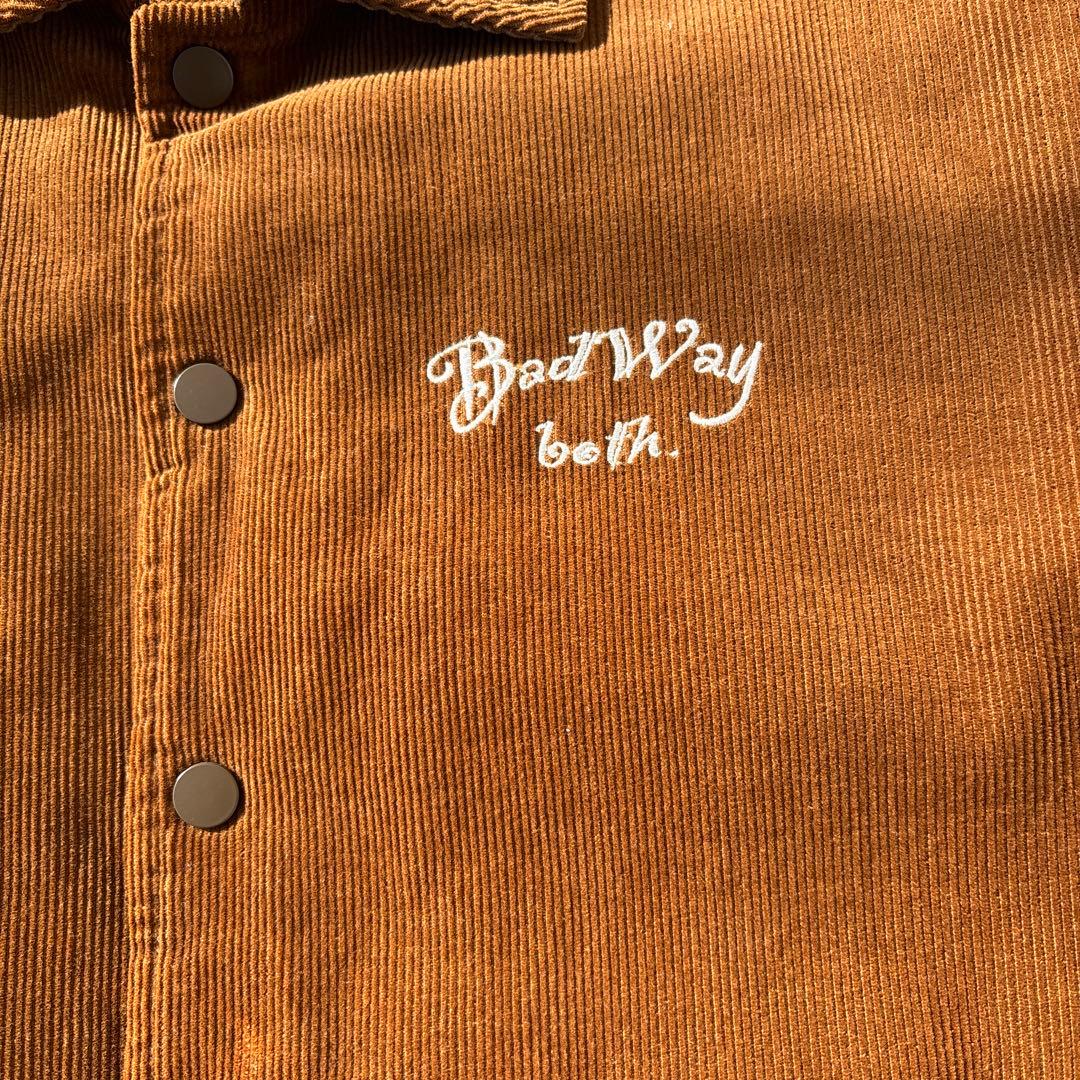 ジャケット・アウター BADWAY Corduroy stadium jumper