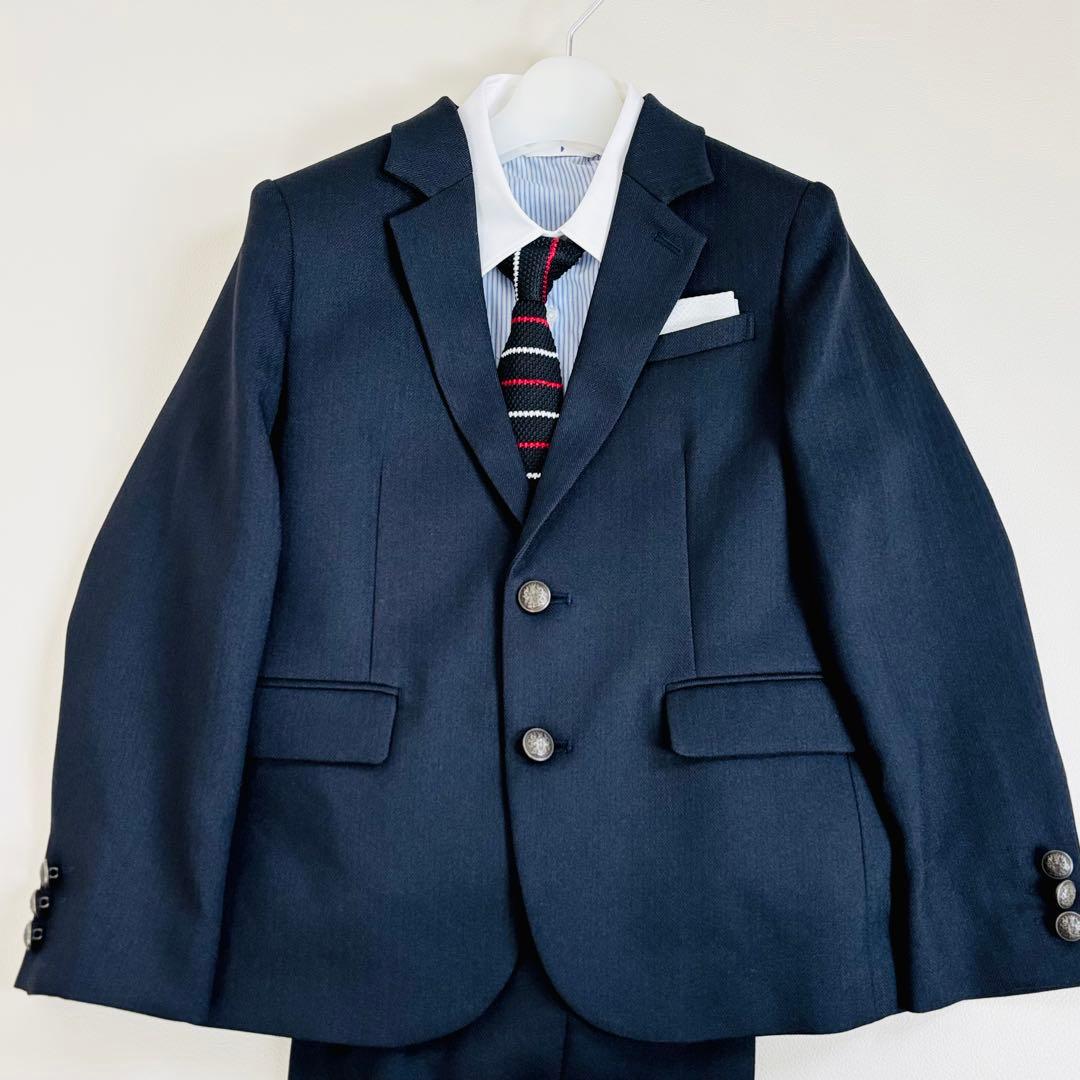 2638【未使用品】ショパン 日本代表コラボ 130cm 上下セット ネイビー