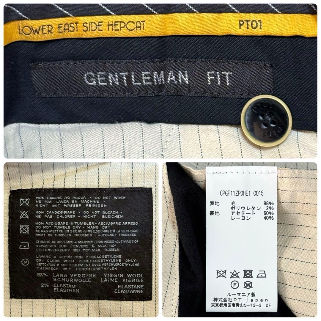 PT01 ジェントルマンフィット ストレッチ スラックスパンツ ウール 48
