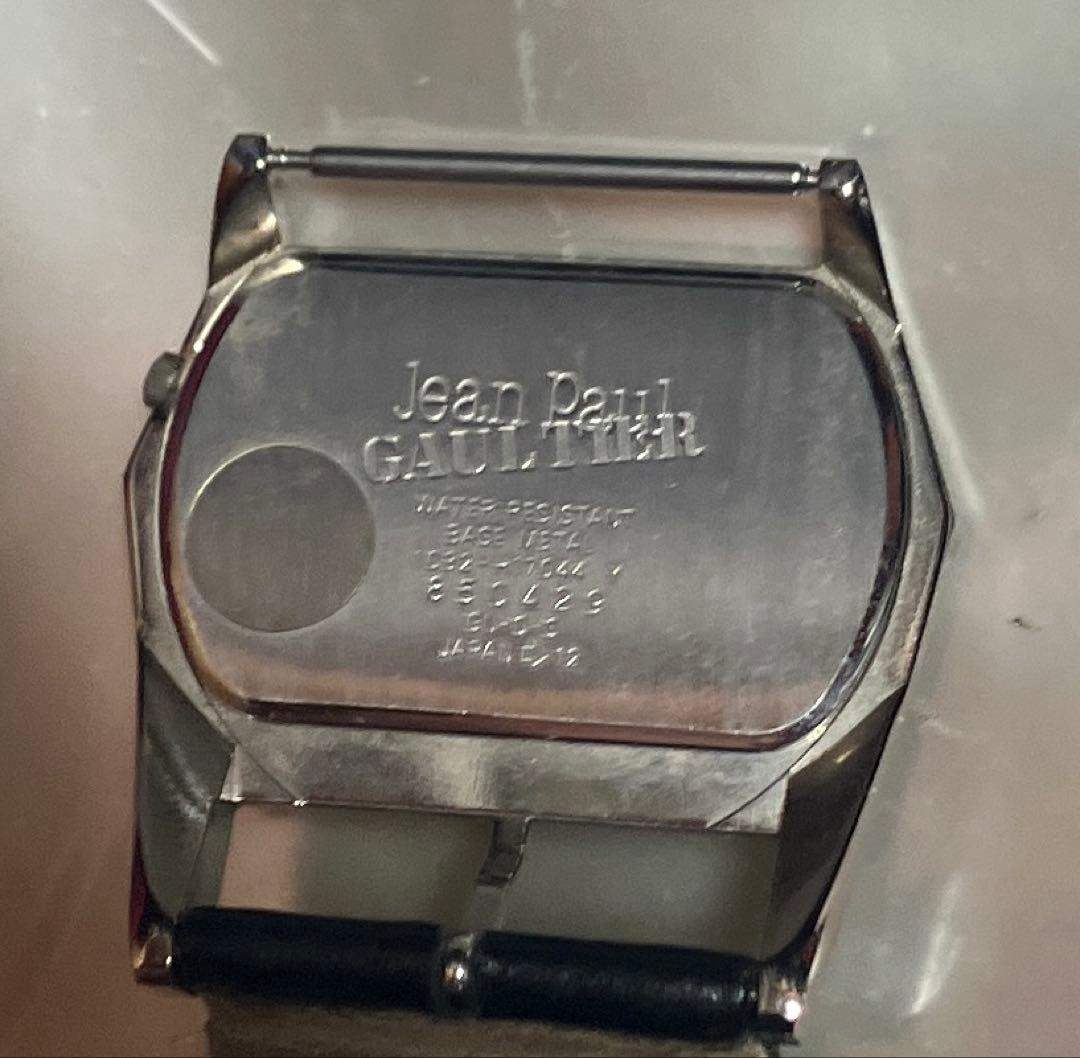 追記⭐️値下⭐️ジャンポールゴルチエ　レザーベルト　デザイン物腕時計　電池切れ