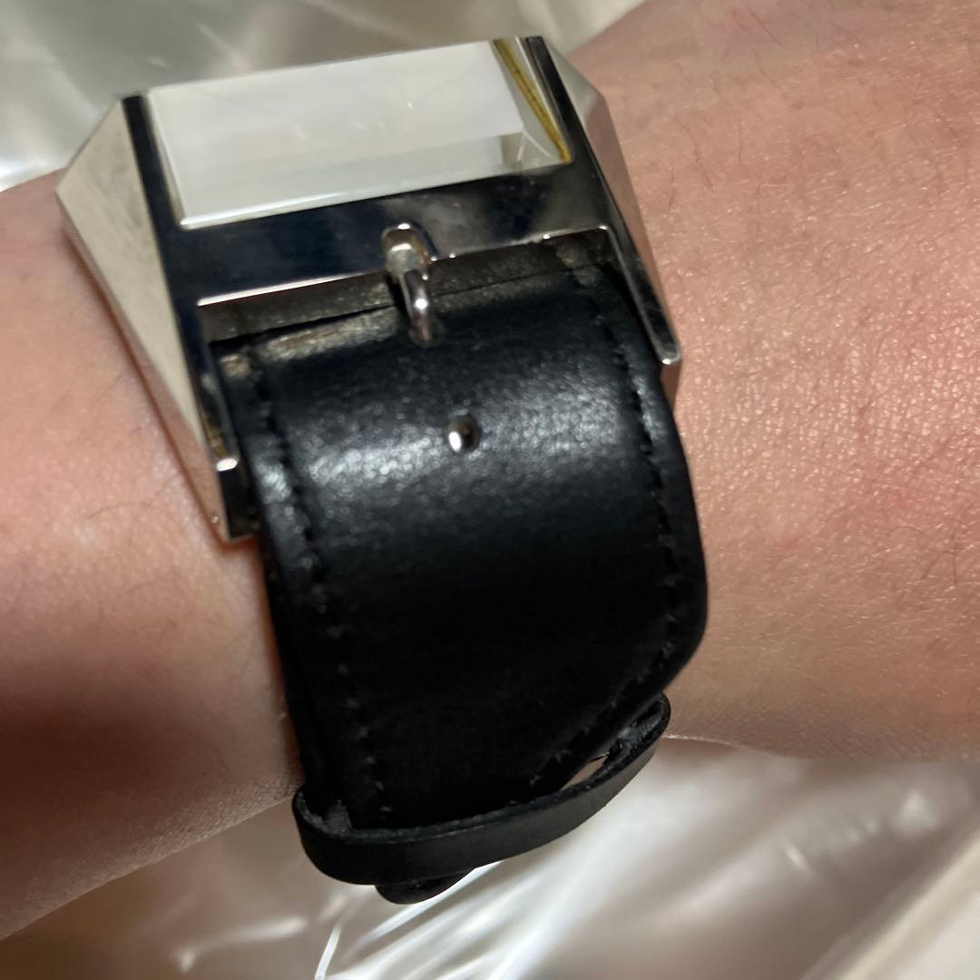追記⭐️値下⭐️ジャンポールゴルチエ　レザーベルト　デザイン物腕時計　電池切れ