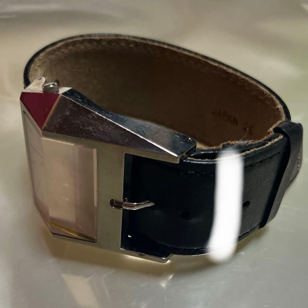 追記⭐️値下⭐️ジャンポールゴルチエ　レザーベルト　デザイン物腕時計　電池切れ