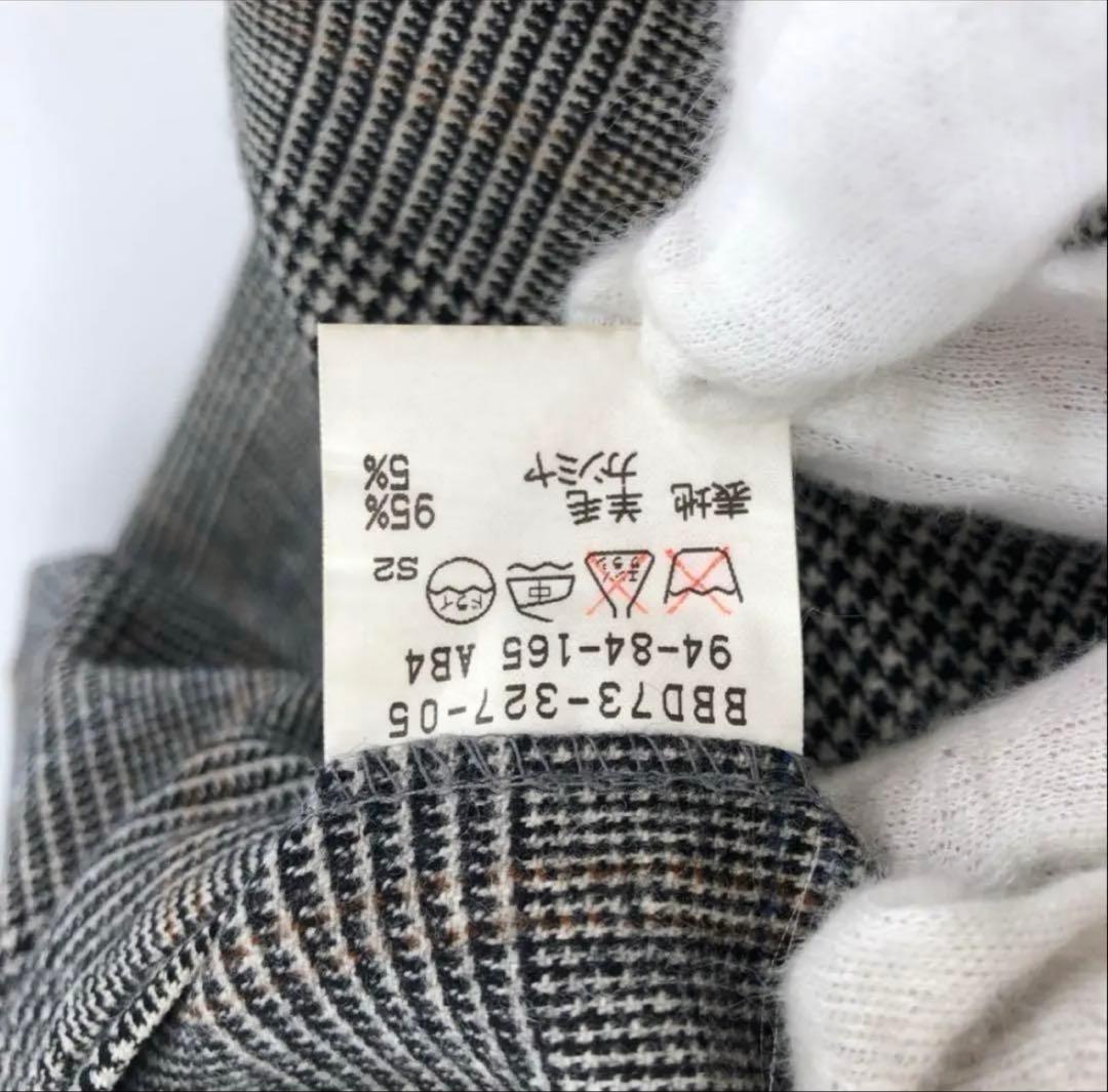 さ*様 バーバリー スーツ セットアップ 総裏 カシミヤ混 チェック