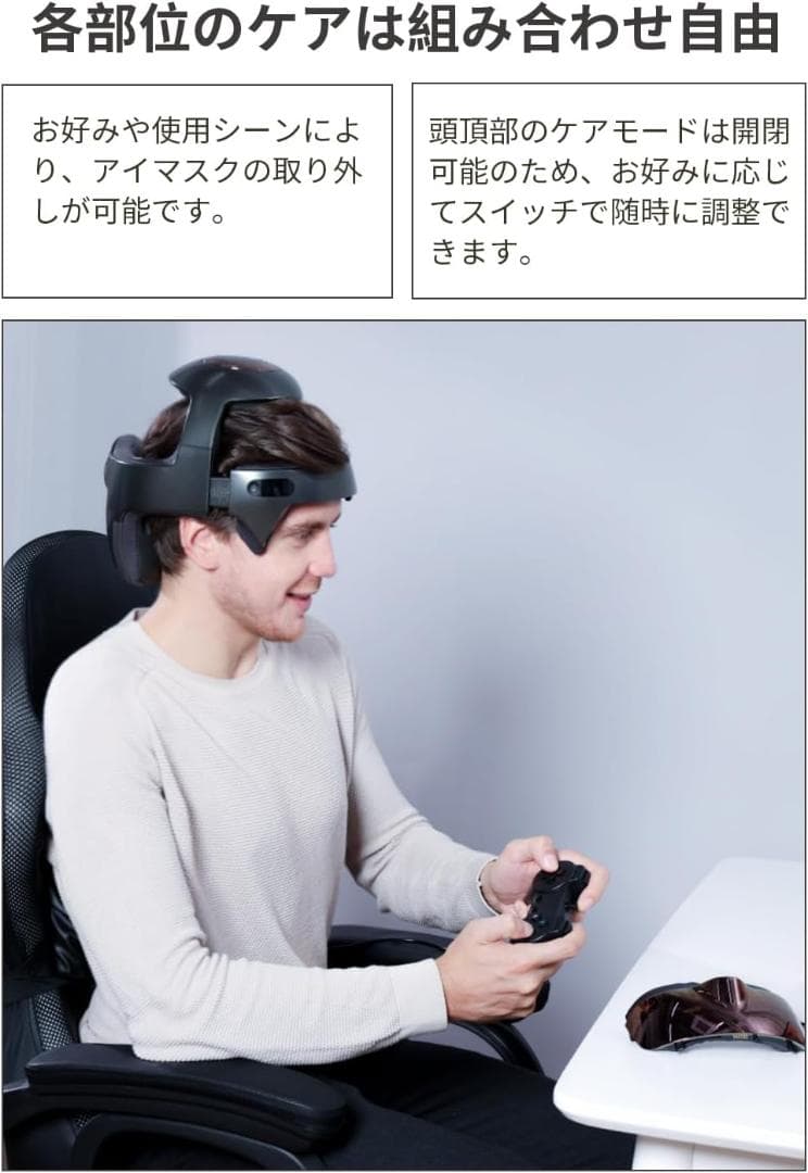 breo 全回復ヘルメット ヘッドスパ アイウォーマー 頭部 おでこ 目もと 首