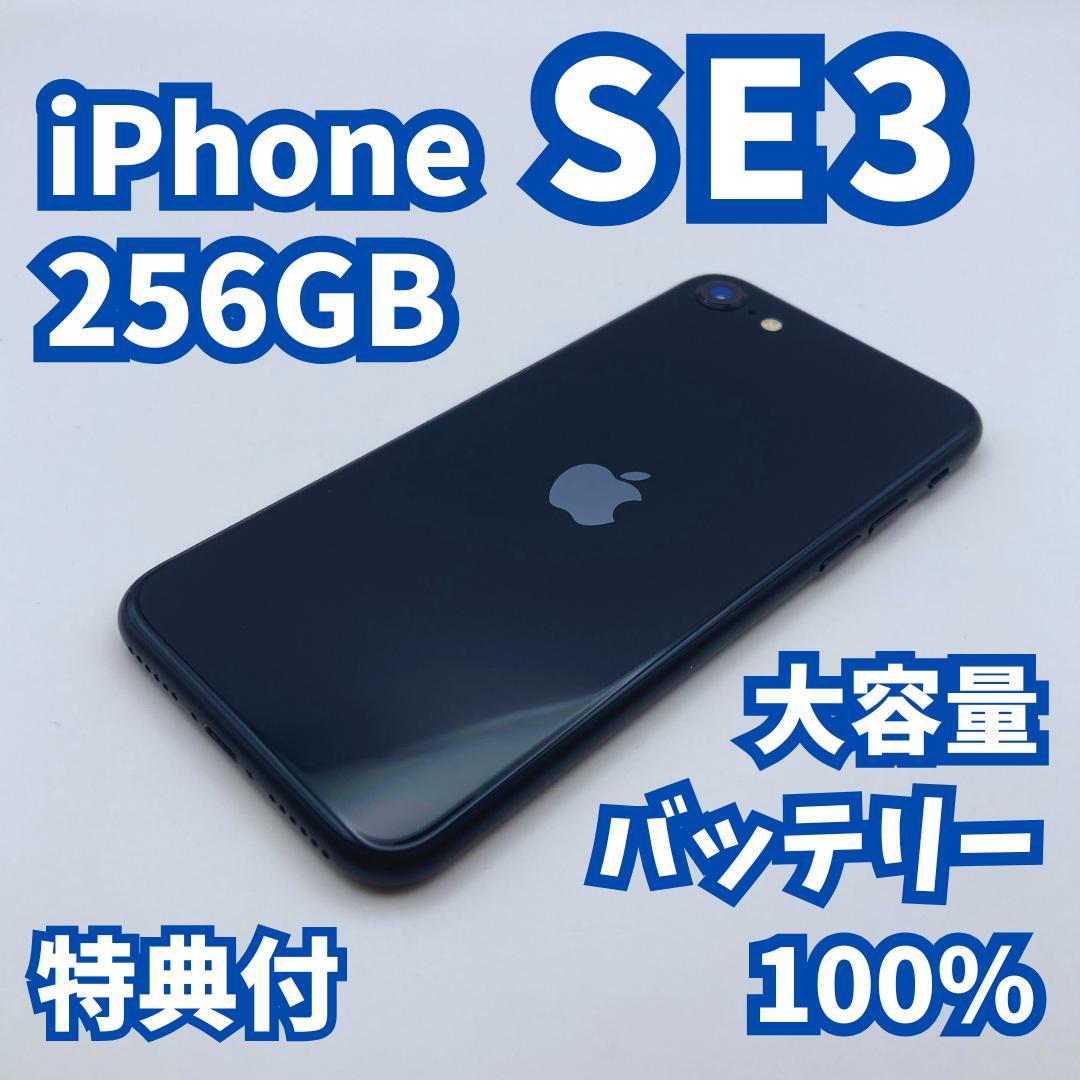【美品】iPhone SE3（第3世代）256GB 大容量バッテリー100%