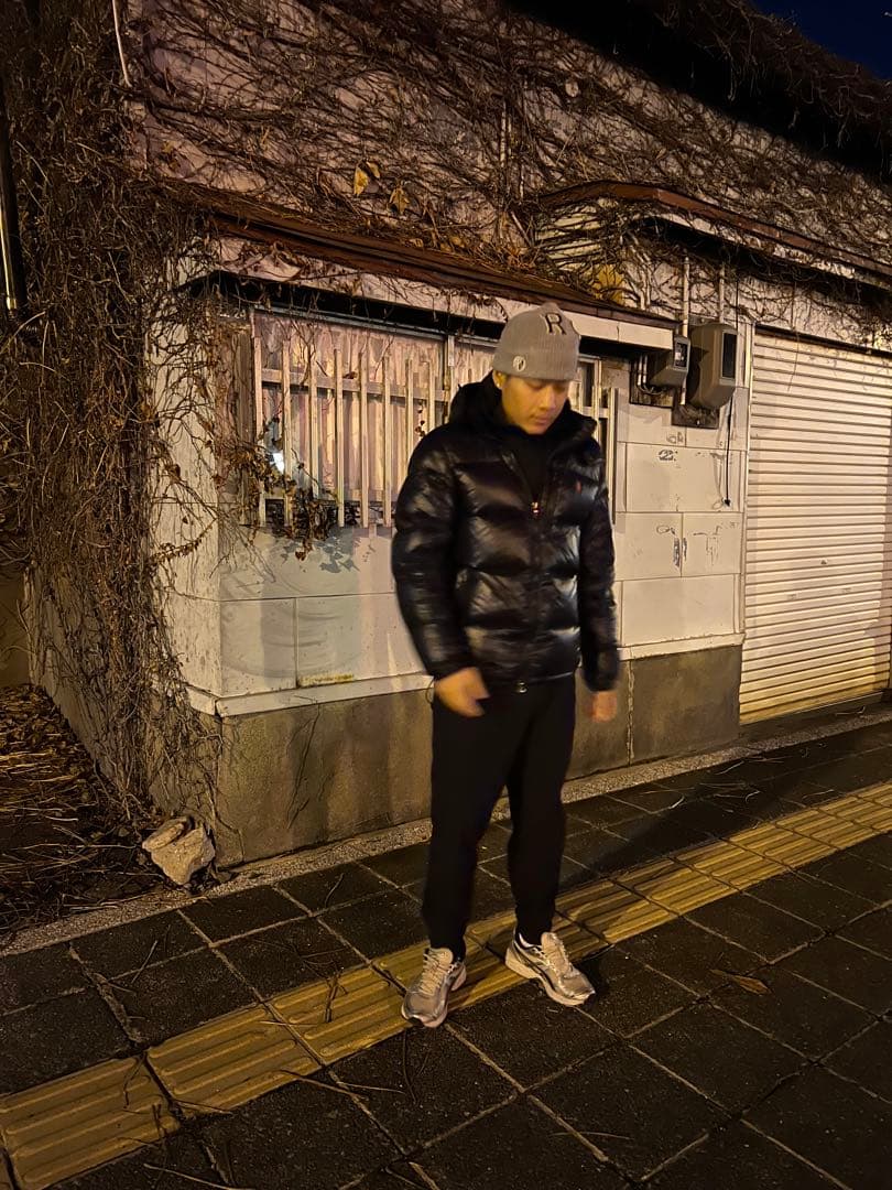 ポロ フード付きダウンジャケット ネイビー