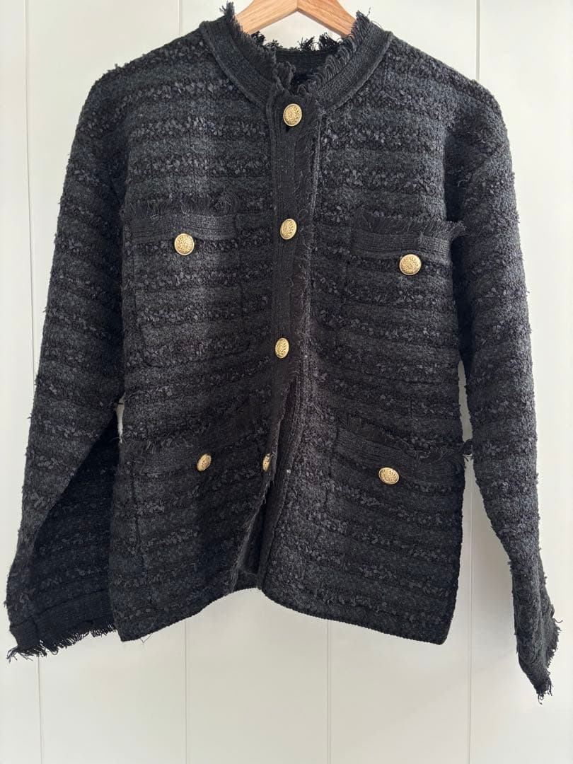 Whim Gazette ツィードニットジャケット