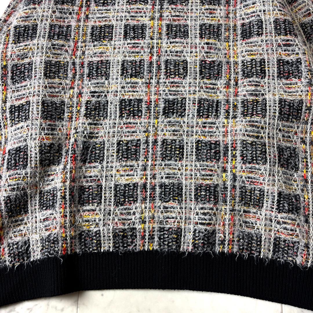 イロコイ Iroquois ニット M スラブ チェック マルチカラー セーター