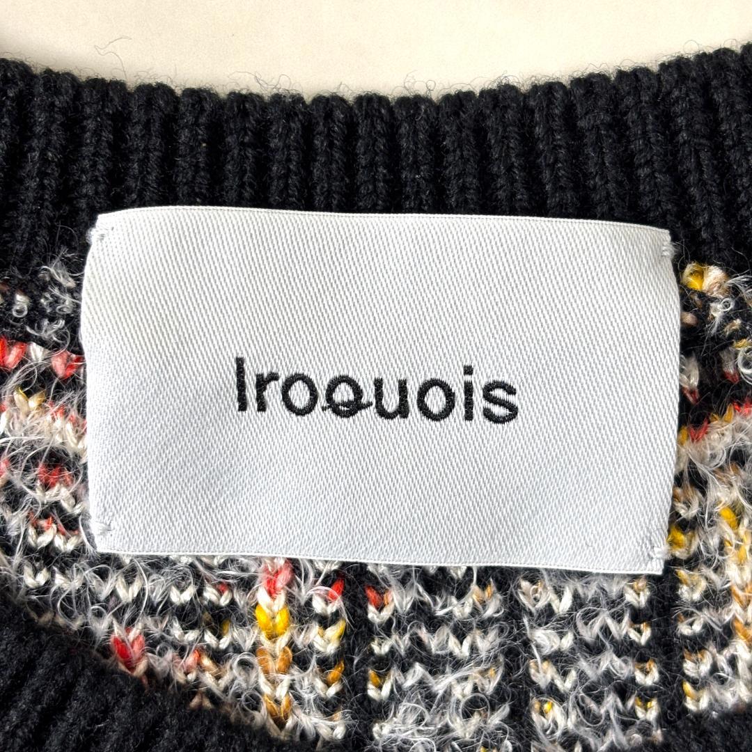 イロコイ Iroquois ニット M スラブ チェック マルチカラー セーター
