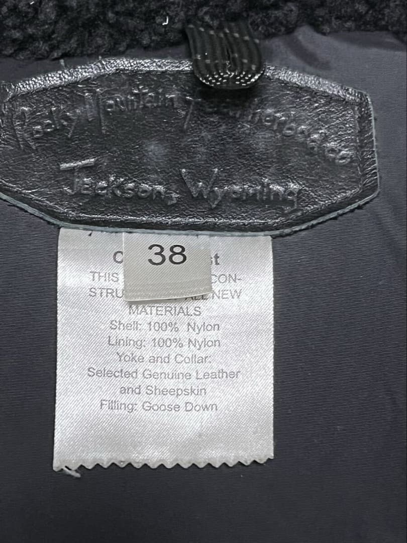 Rocky Mountain ダウンベスト ブラックサイズ38ロッキーマウンテン