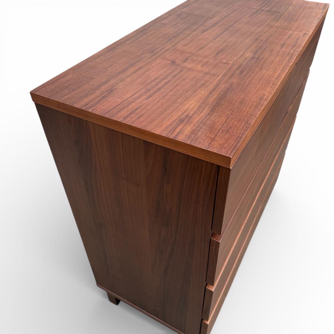 【美品】無印良品　チェスト ウォールナット 脚付 幅80cm タンス 収納 北欧