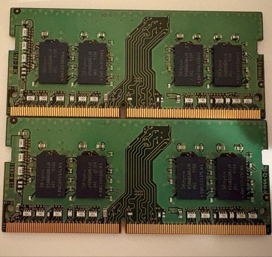 SK hynix 8GB DDR4 PC4-2666Vメモリー2枚