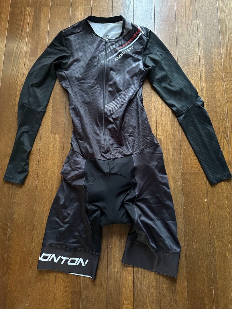 MONTON サイクルジャージ Proモデル　 Lサイズ ブラック/グレー