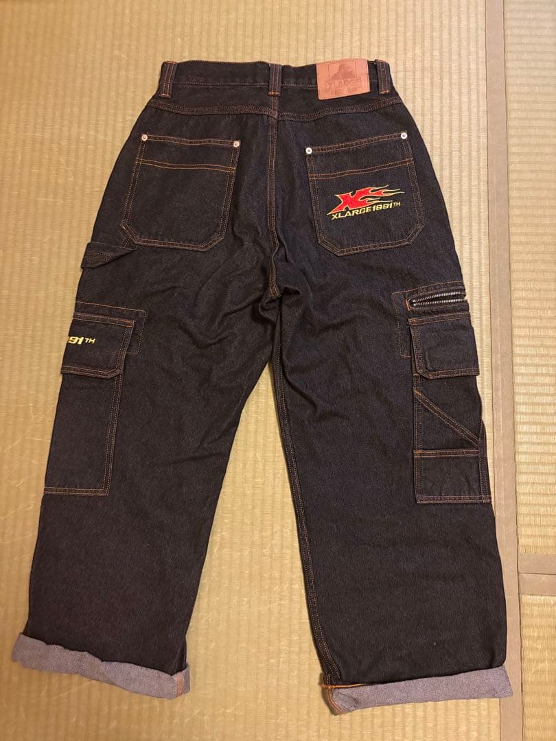 瑠*す様 XLARGE ダークデニム カーゴパンツ
