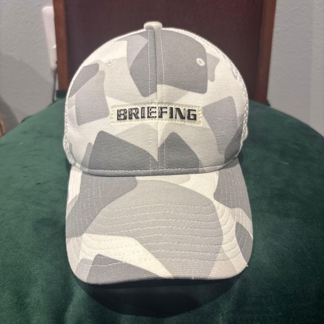 ブリーフィング　試着のみ　ゴルフキャップ　迷彩　グレー✖️ホワイト