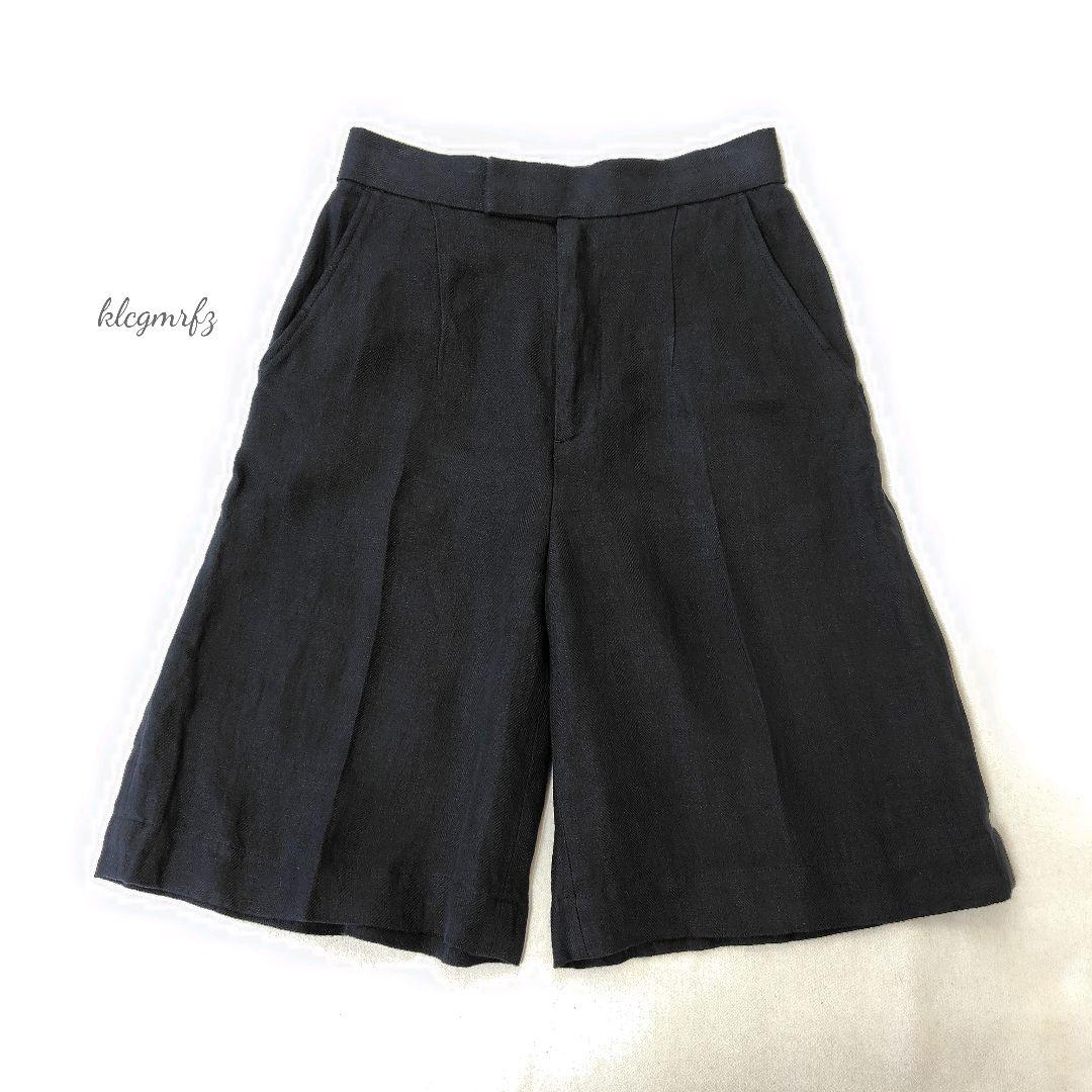 Curensology リネン ヘリンボン ショートパンツ 麻 カレンソロジー