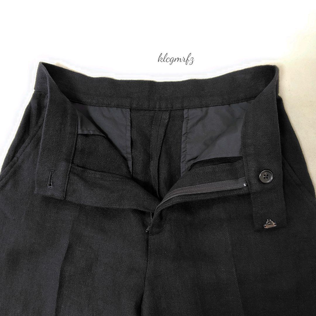 Curensology リネン ヘリンボン ショートパンツ 麻 カレンソロジー