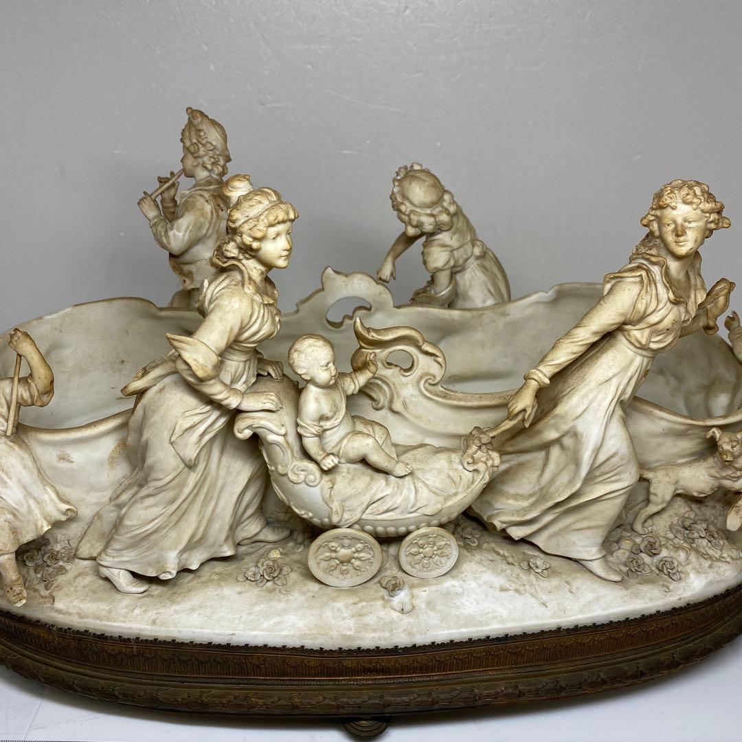 専用　C.Werner在銘　特大磁器人形　金具台付　タカト　東さ7-1012④