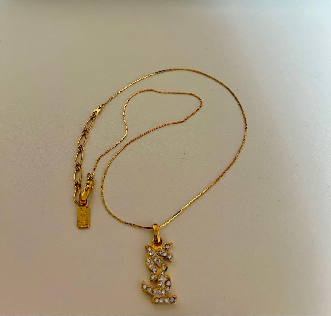 YSL ロゴ ネックレス ゴールド