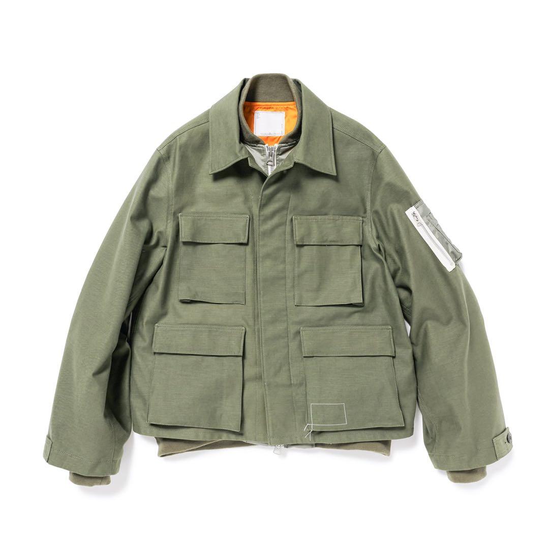 sacai × WTAPS Cotton Back Satin Jacket