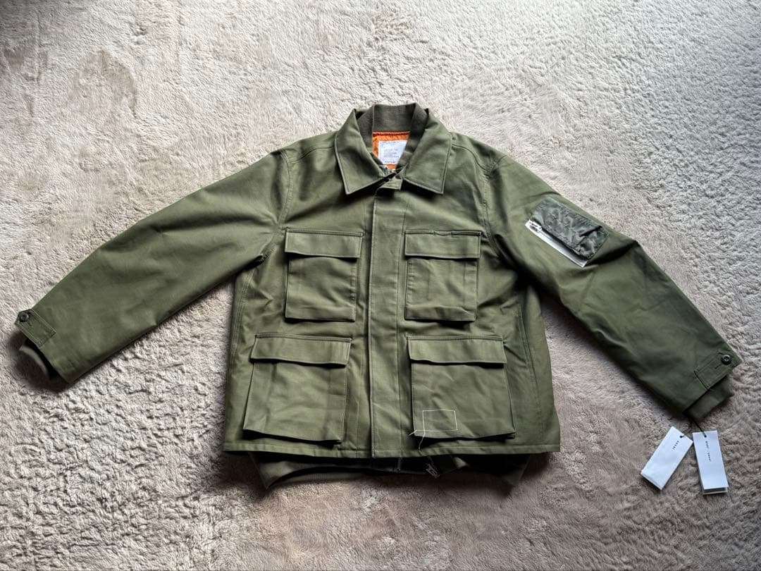 sacai × WTAPS Cotton Back Satin Jacket