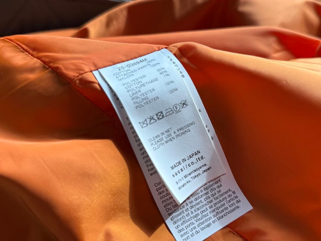 sacai × WTAPS Cotton Back Satin Jacket