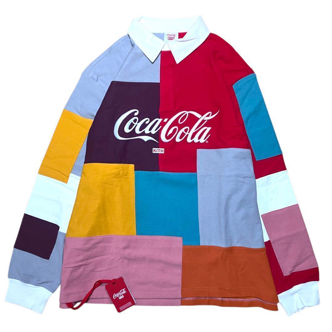 新品・未使用　KITH　長袖シャツ マルチカラー　パッチワーク　XXLサイズ