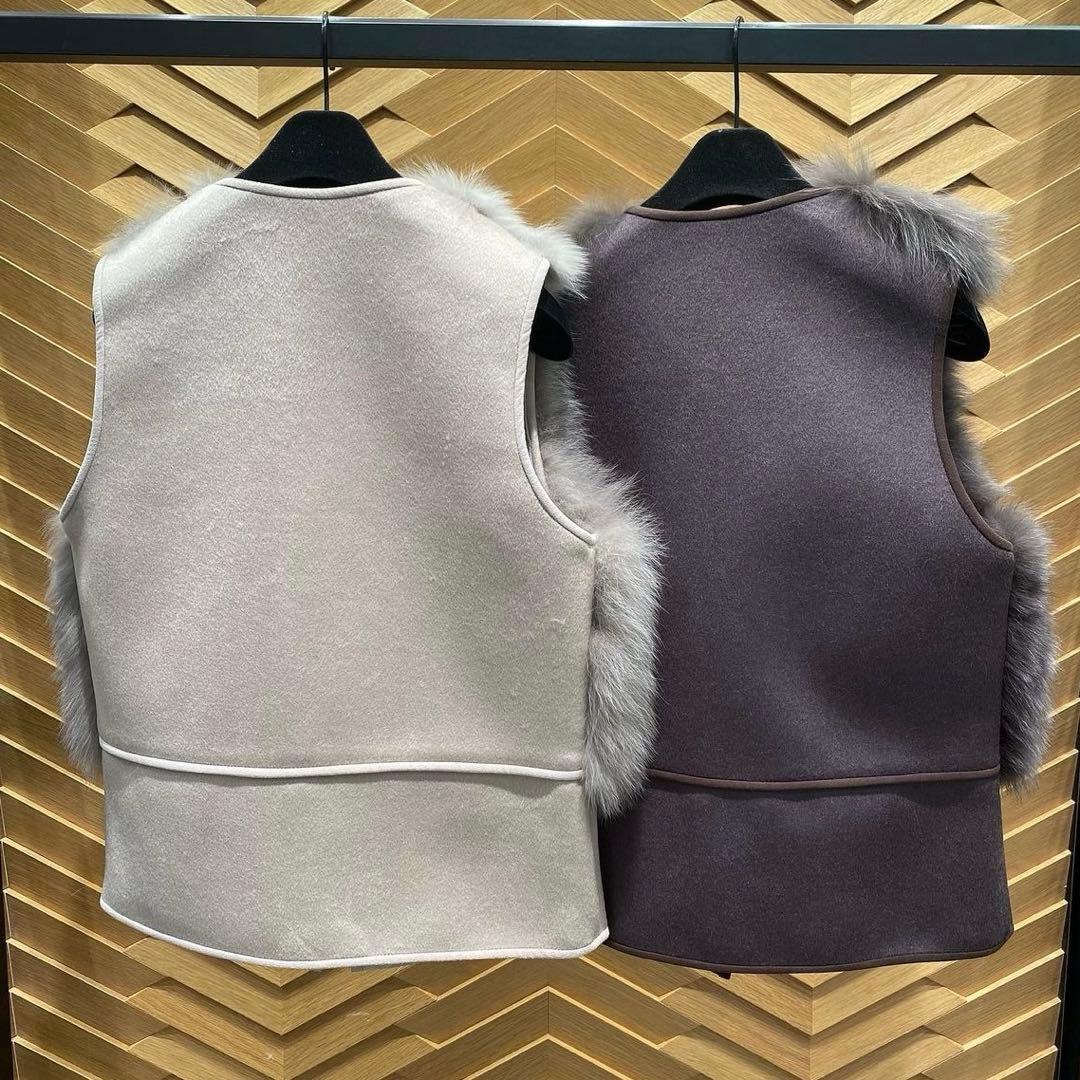 新品未使用★ダブルスタンダードsov. フォックスファー ベスト ジレ