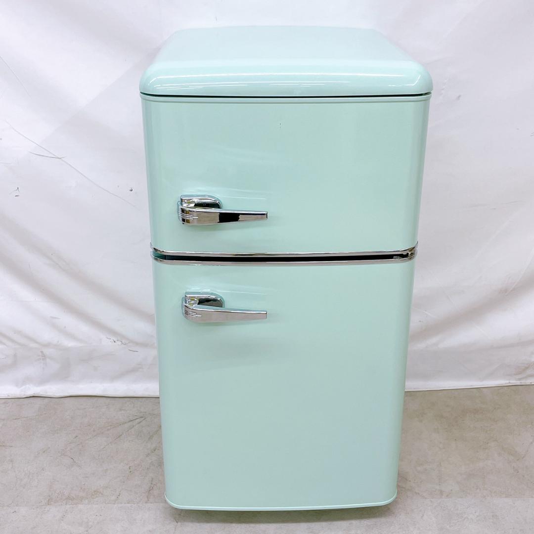 オーヤマ 2021年製　レトロ冷蔵庫　81L PRR-082D-LG