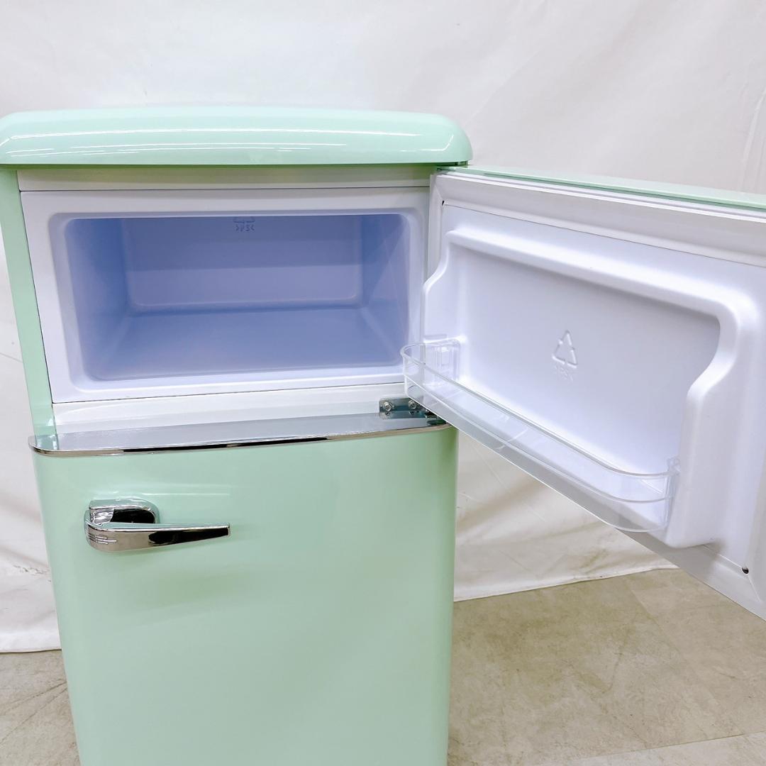 オーヤマ 2021年製　レトロ冷蔵庫　81L PRR-082D-LG